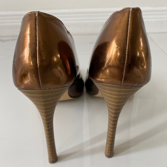 Copper peep toe heels - Picture 2 of 6